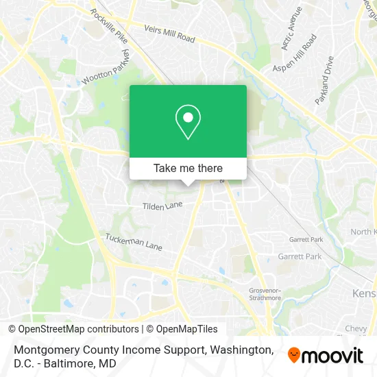 Montgomery County Income Support map