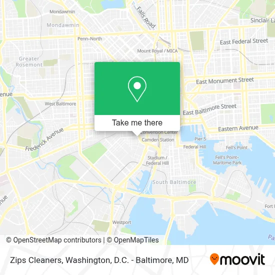 Zips Cleaners map