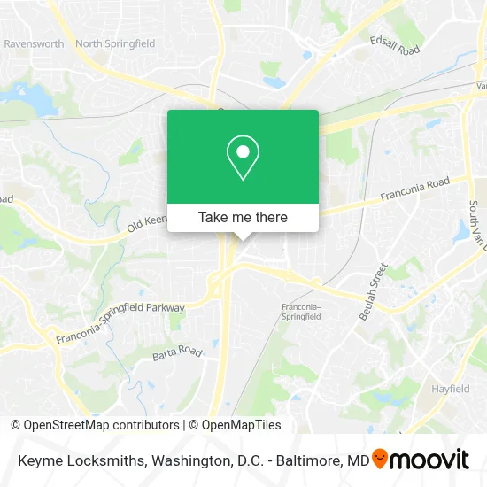 Keyme Locksmiths map
