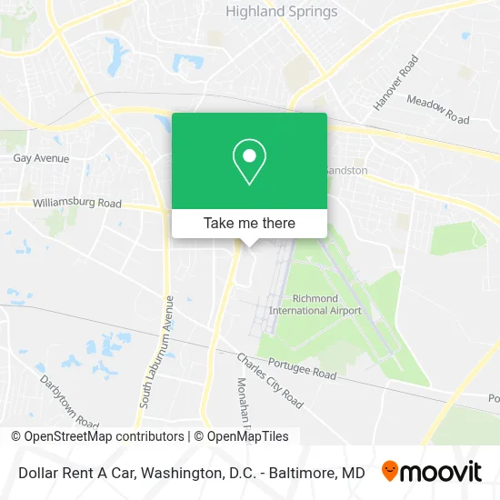 Dollar Rent A Car map