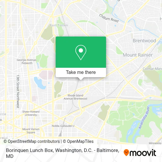 Borinquen Lunch Box map