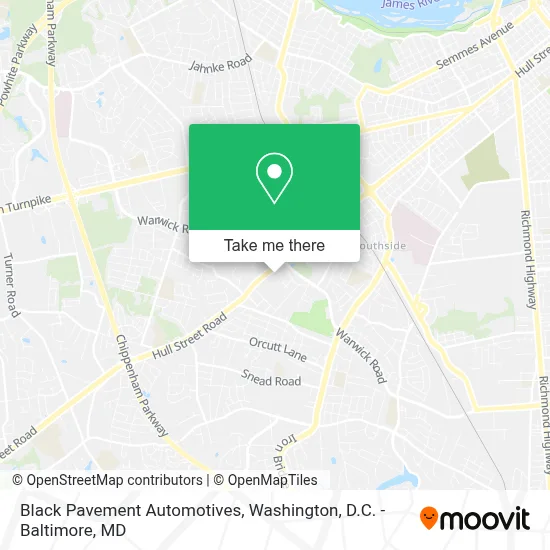 Black Pavement Automotives map