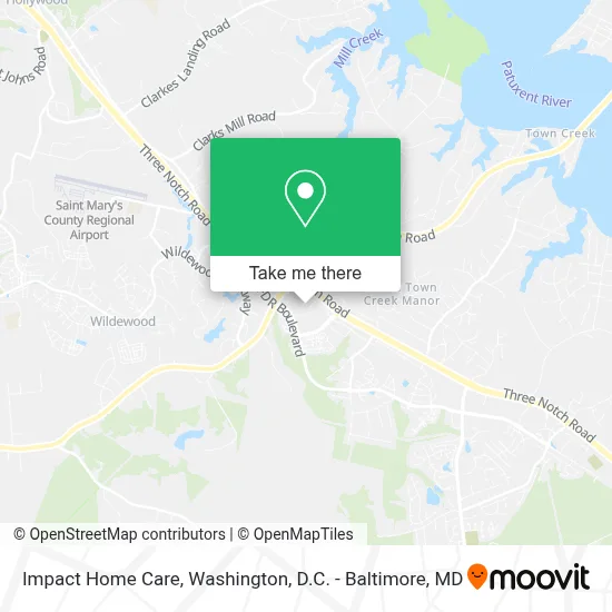 Impact Home Care map