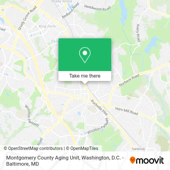 Montgomery County Aging Unit map