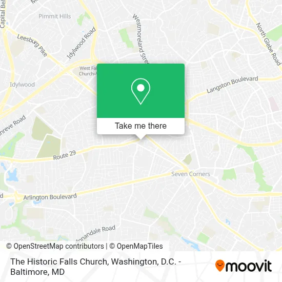 The Historic Falls Church map