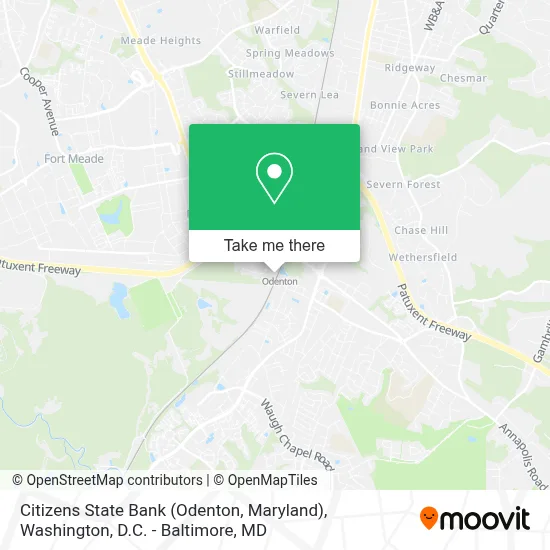 Citizens State Bank (Odenton, Maryland) map