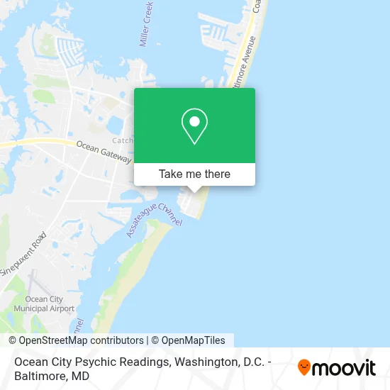 Ocean City Psychic Readings map