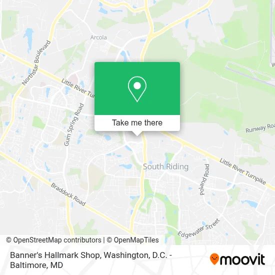 Banner's Hallmark Shop map