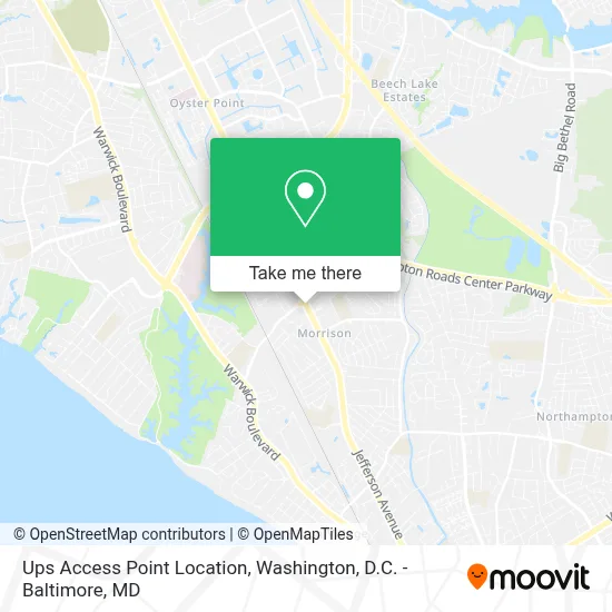 Ups Access Point Location map