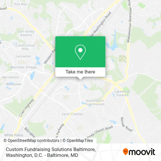 Custom Fundraising Solutions Baltimore map