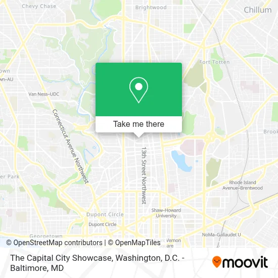 The Capital City Showcase map