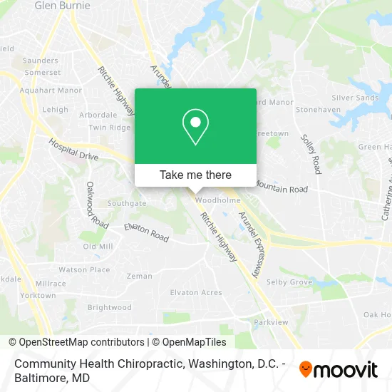 Community Health Chiropractic map