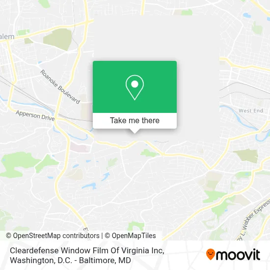 Cleardefense Window Film Of Virginia Inc map