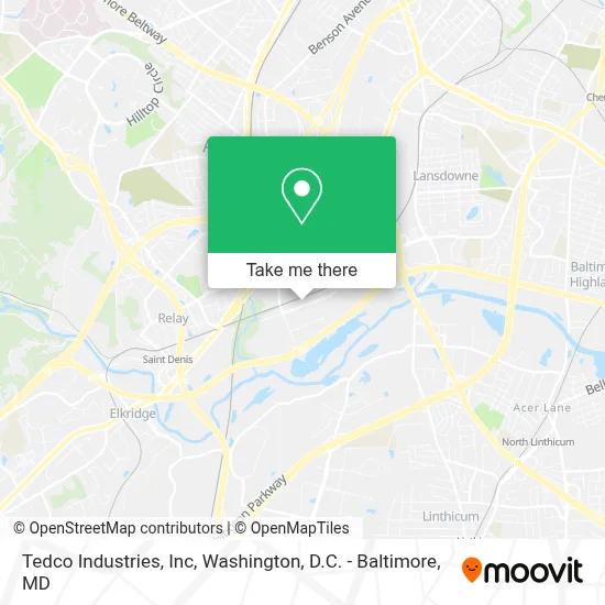 Tedco Industries, Inc map