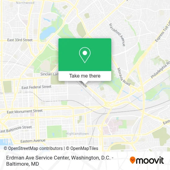 Erdman Ave Service Center map