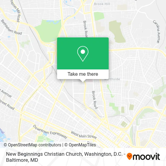 New Beginnings Christian Church map