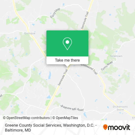 Greene County Social Services map