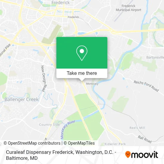 Curaleaf Dispensary Frederick map