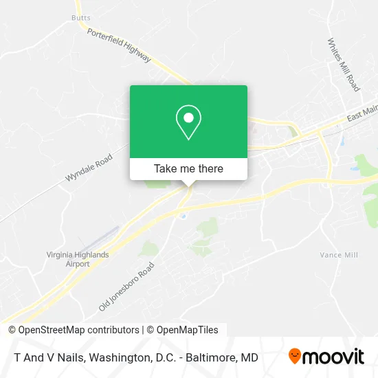 T And V Nails map