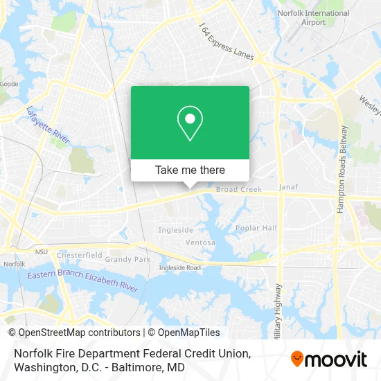 Norfolk Fire Department Federal Credit Union map