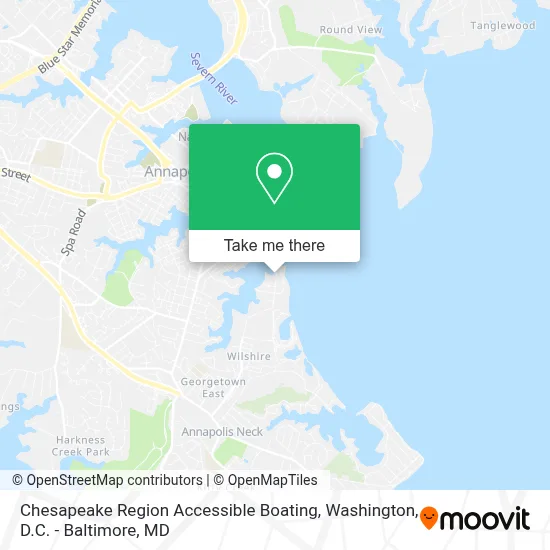 Chesapeake Region Accessible Boating map