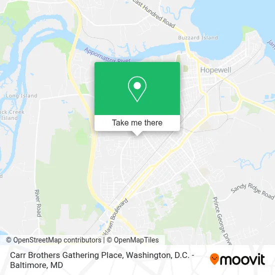 Carr Brothers Gathering Place map