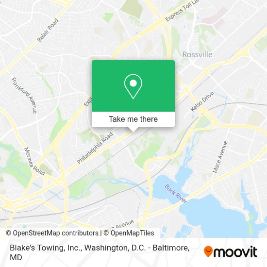 Blake's Towing, Inc. map