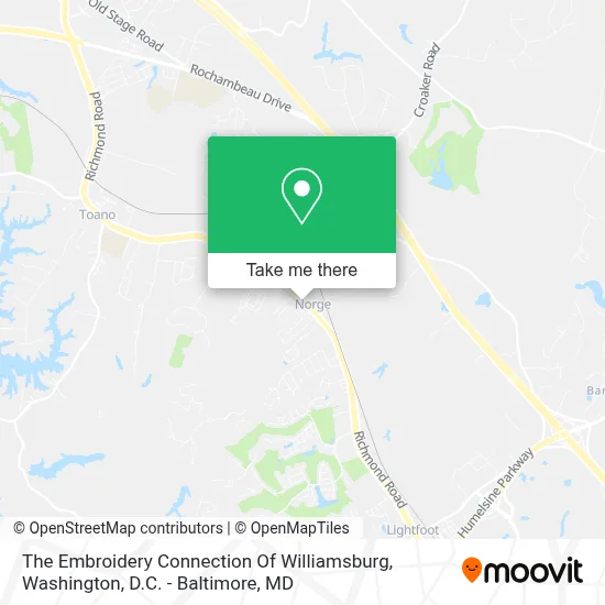 The Embroidery Connection Of Williamsburg map
