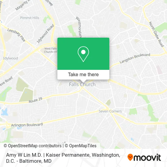 Amy W Lin M.D. | Kaiser Permanente map