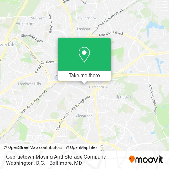 Georgetown Moving And Storage Company map