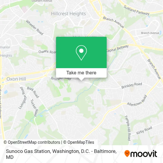 Sunoco Gas Station map