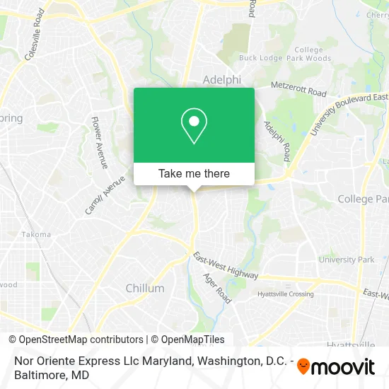 Nor Oriente Express Llc Maryland map