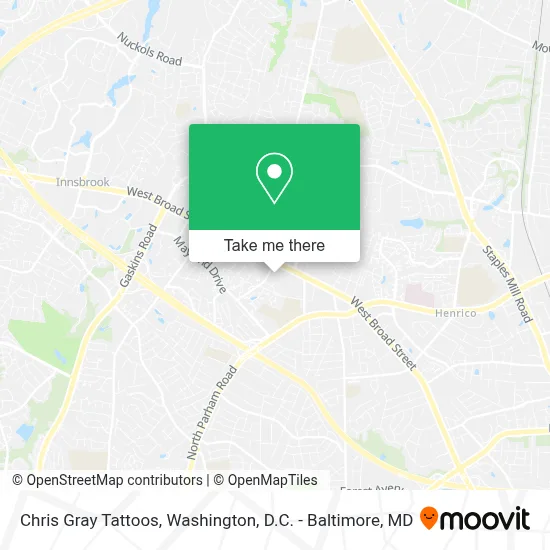 Chris Gray Tattoos map