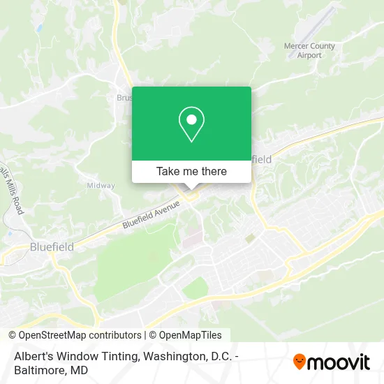 Albert's Window Tinting map