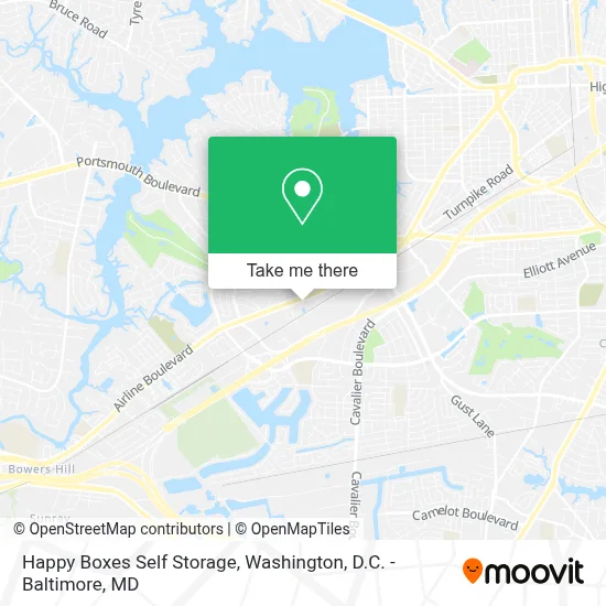 Happy Boxes Self Storage map
