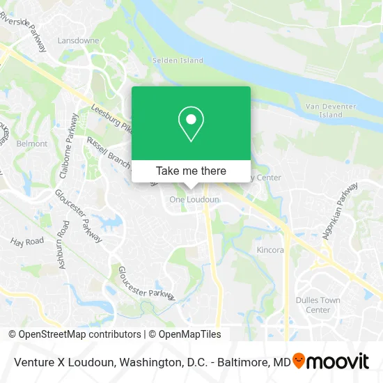 Venture X Loudoun map