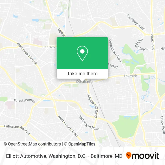 Elliott Automotive map