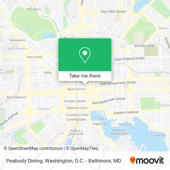 Peabody Dining map