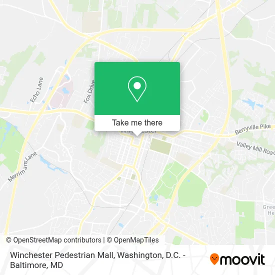 Winchester Pedestrian Mall map