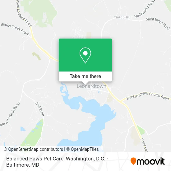Balanced Paws Pet Care map