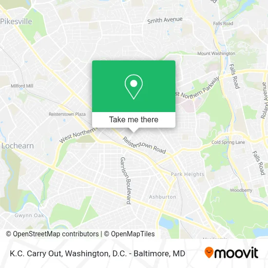 K.C. Carry Out map