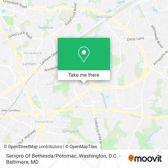 Servpro Of Bethesda/Potomac map