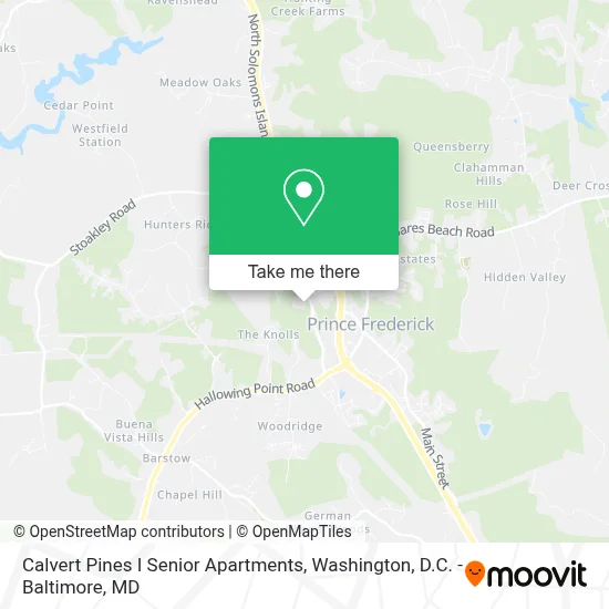 Calvert Pines I Senior Apartments map