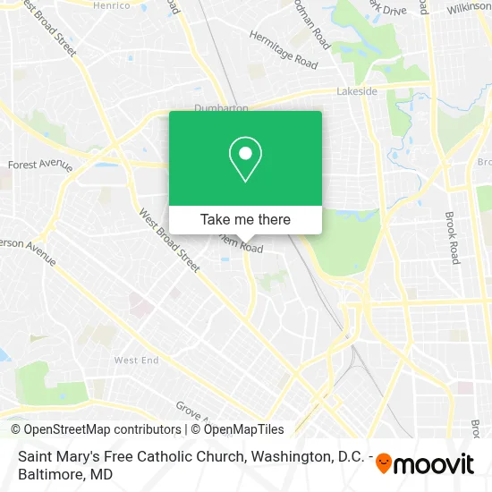 Saint Mary's Free Catholic Church map