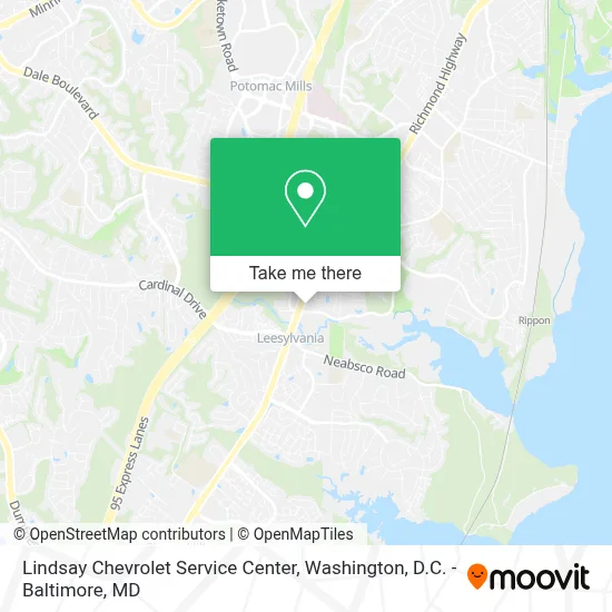 Lindsay Chevrolet Service Center map