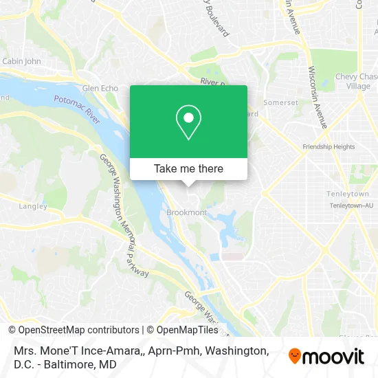 Mrs. Mone'T Ince-Amara,, Aprn-Pmh map