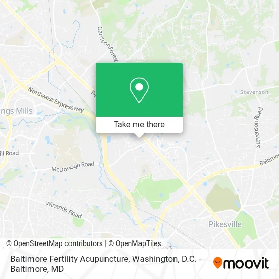 Baltimore Fertility Acupuncture map