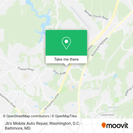Jb's Mobile Auto Repair map
