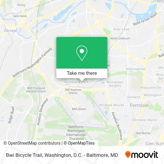 Bwi Bicycle Trail map