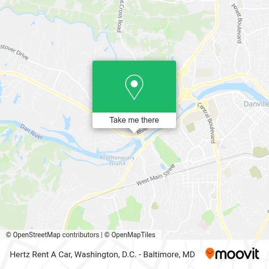Hertz Rent A Car map